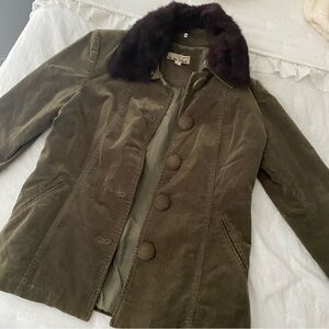Fur lined coat